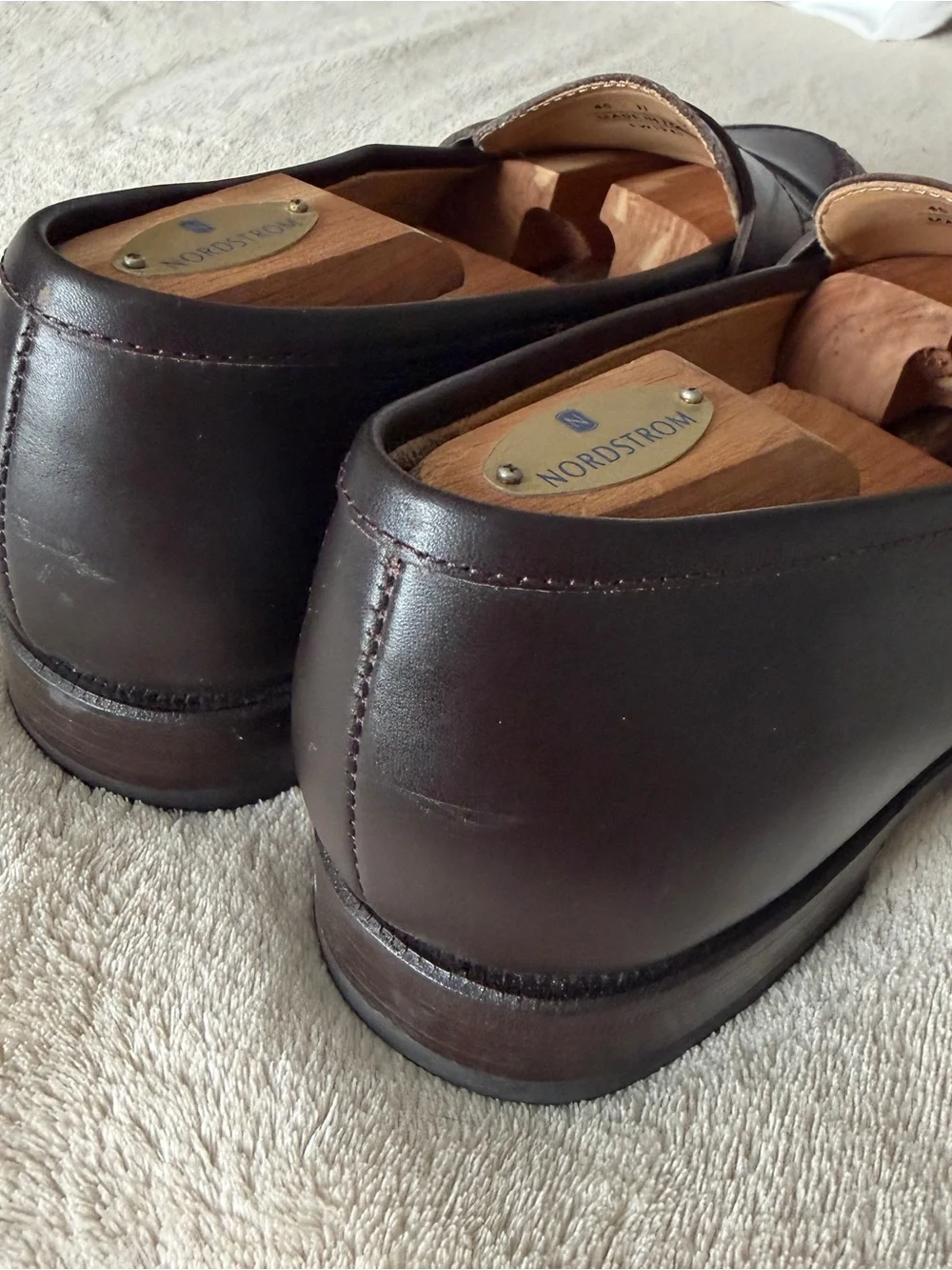 Men's Dark Brown Leather Penny Loafers
